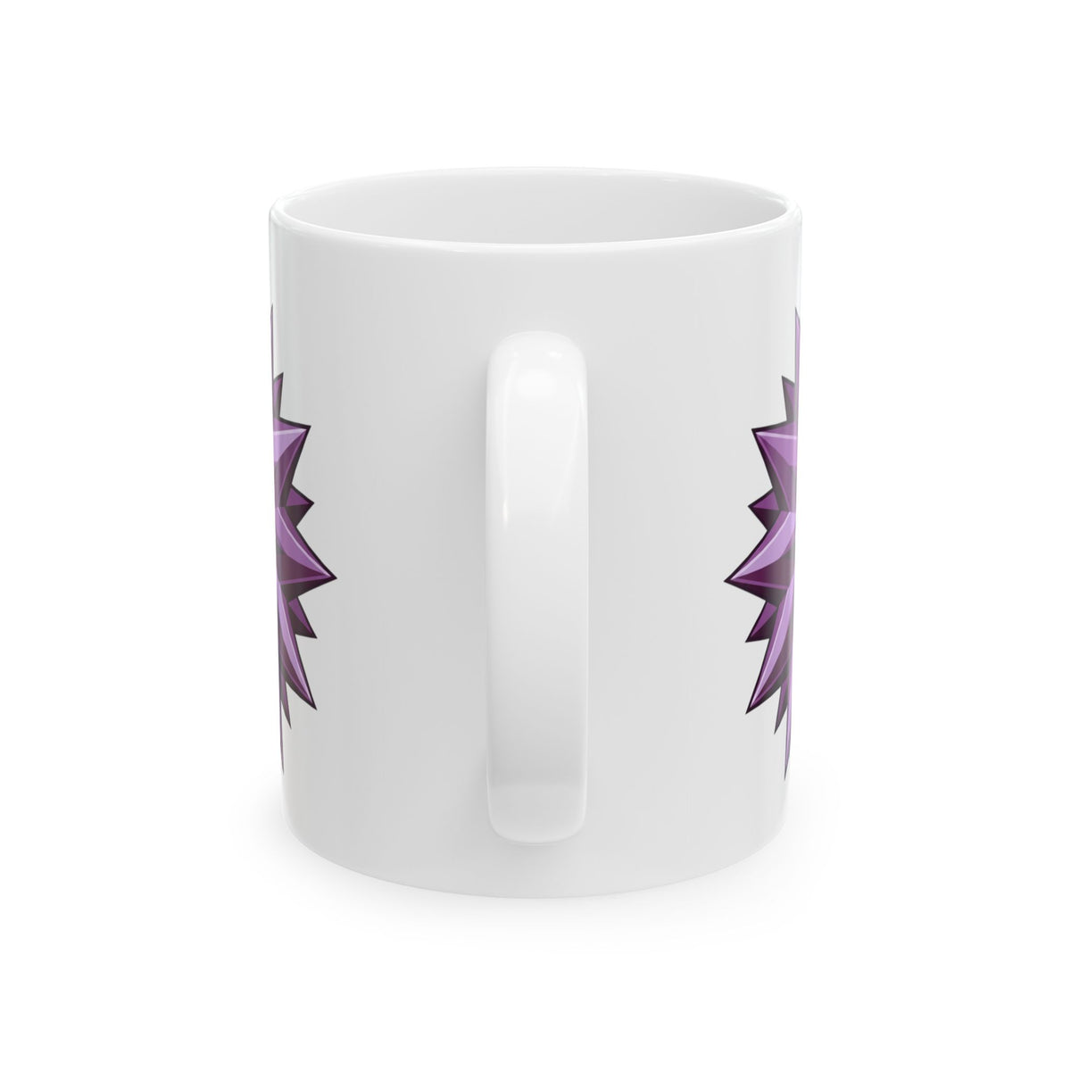 Purple Geometric Starburst Ceramic Mug – 11oz & 15oz