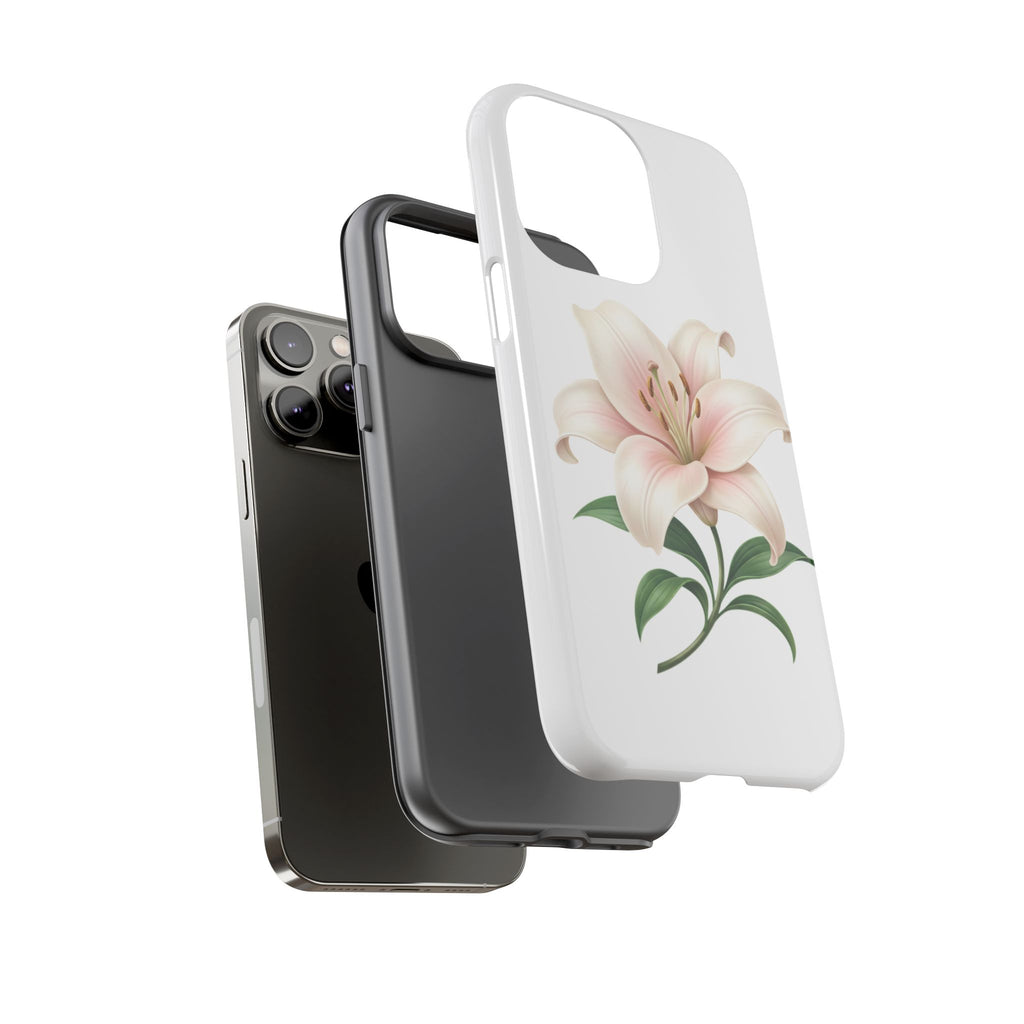 Floral Lily Phone Case — Pink Lily Tough Protective Cover