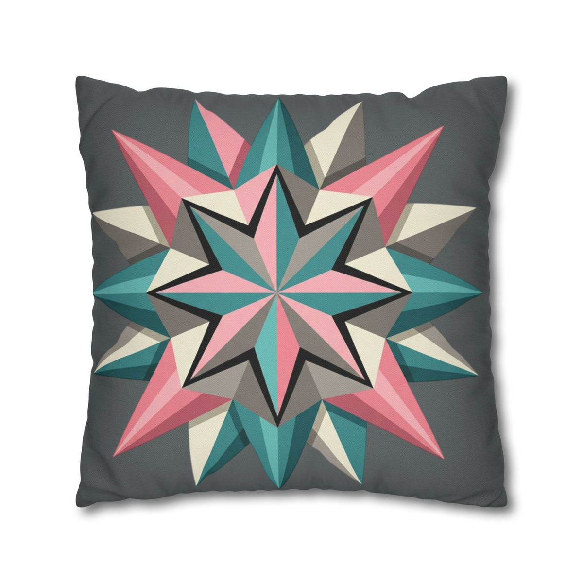 Geometric Starburst Decorative Pillowcase