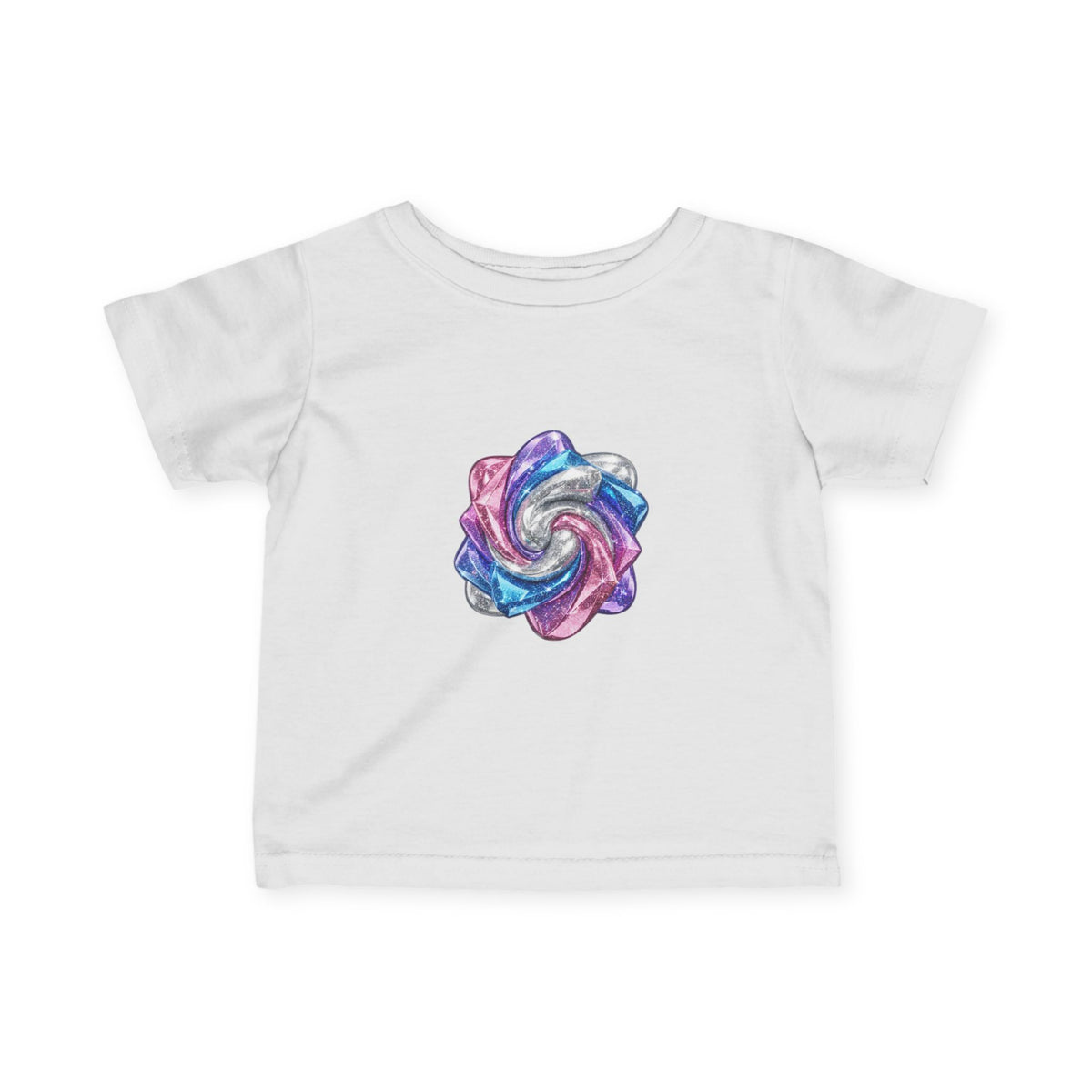 3D Glitter Design Infant Fine Jersey Tee