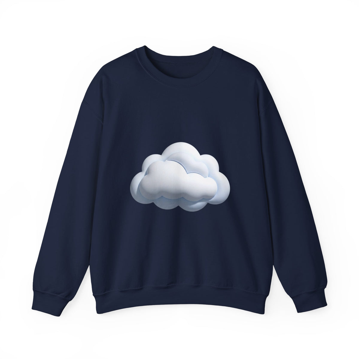 Cloud Graphic Sweatshirt — Soft White Cozy Crewneck