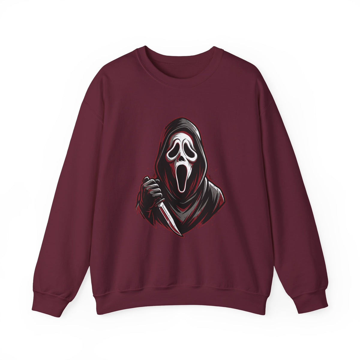 Scream Mask Crewneck Sweatshirt – Horror Ghostface Graphic