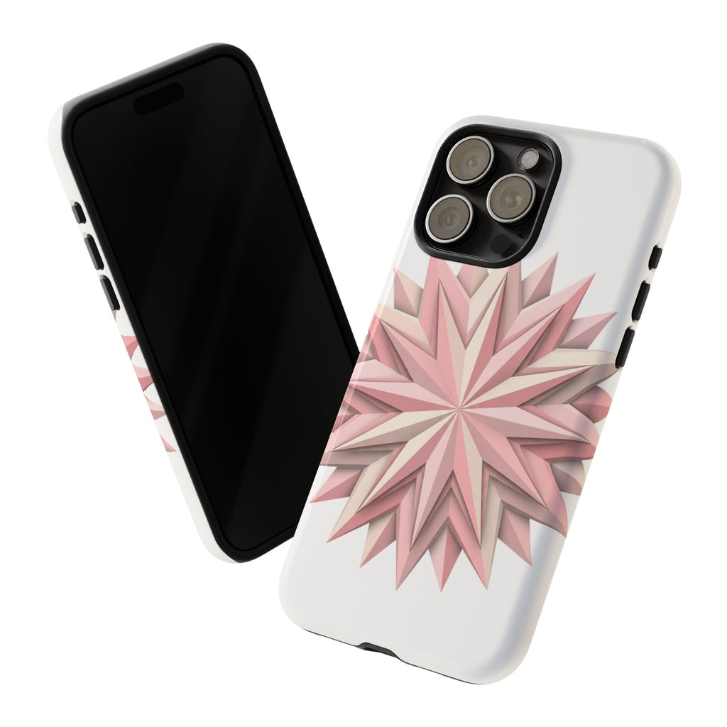 Pink Geometric Star Phone Case — Tough Protective iPhone Cover
