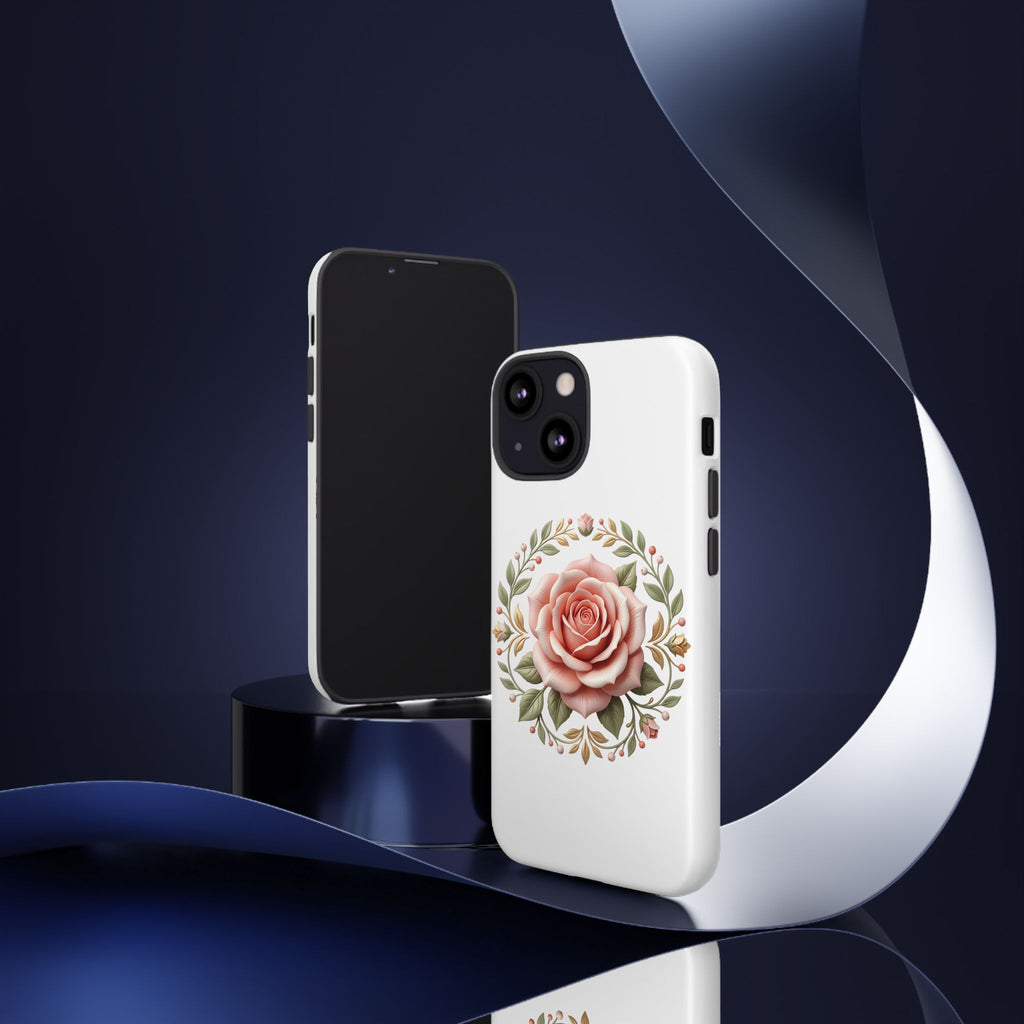 Floral Rose Wreath Tough Phone Case