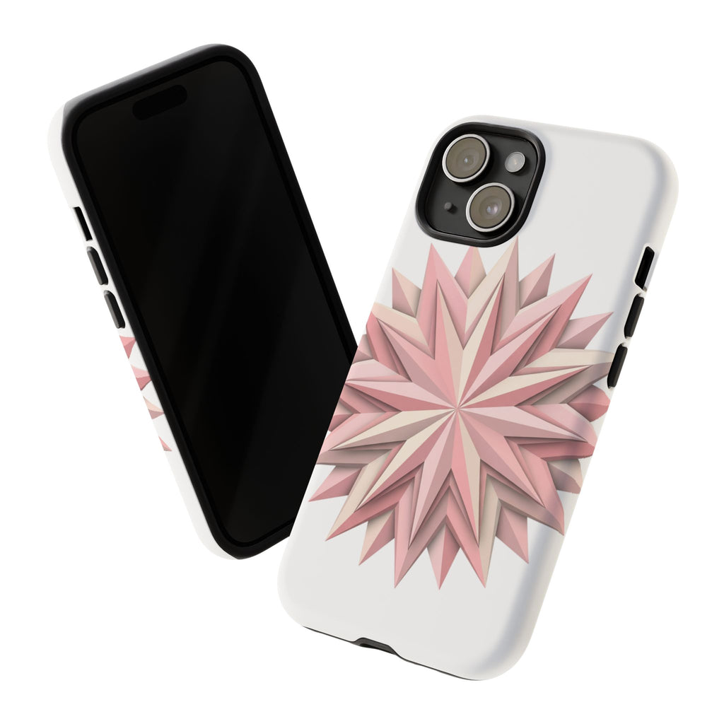 Pink Geometric Star Phone Case — Tough Protective iPhone Cover