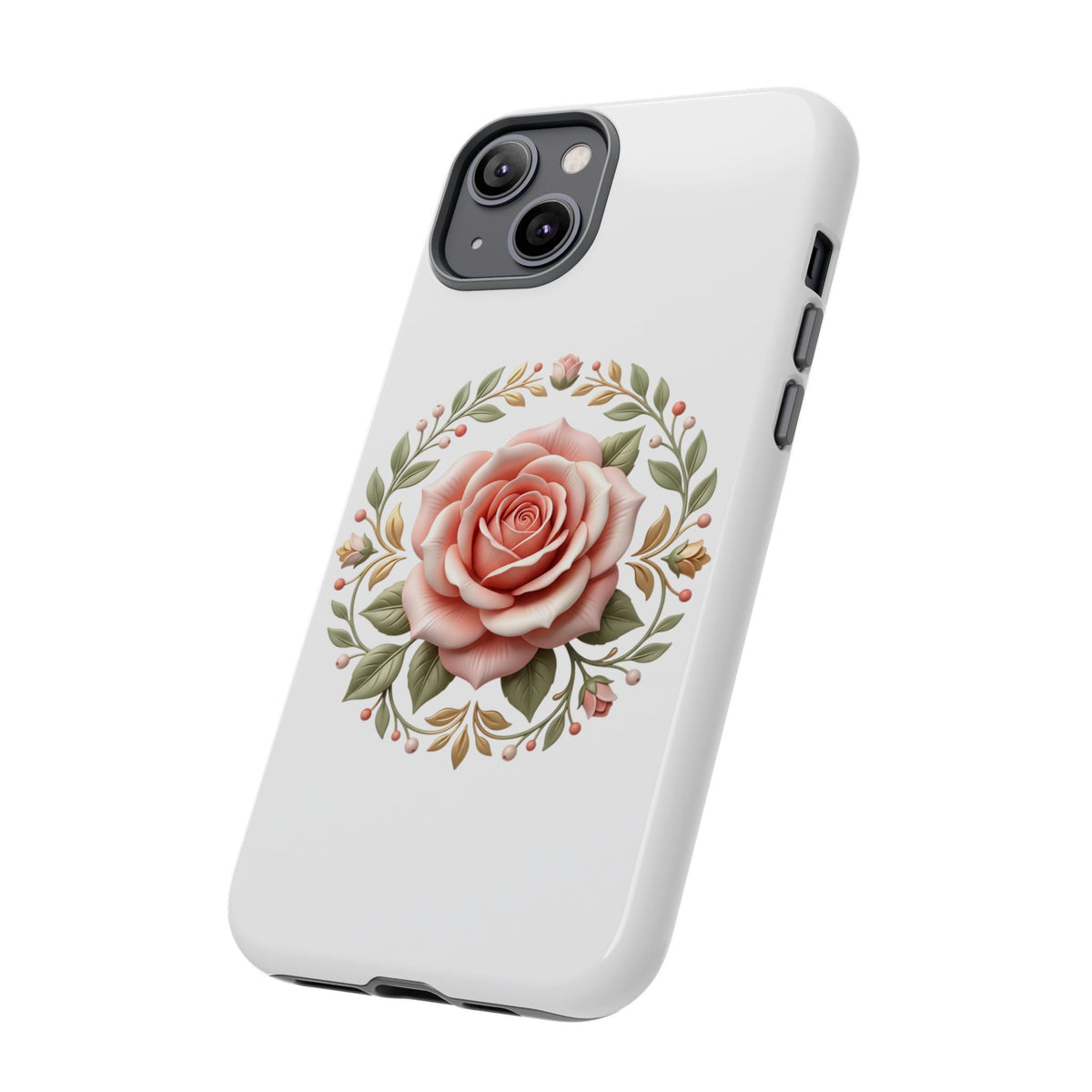 Floral Rose Wreath Tough Phone Case