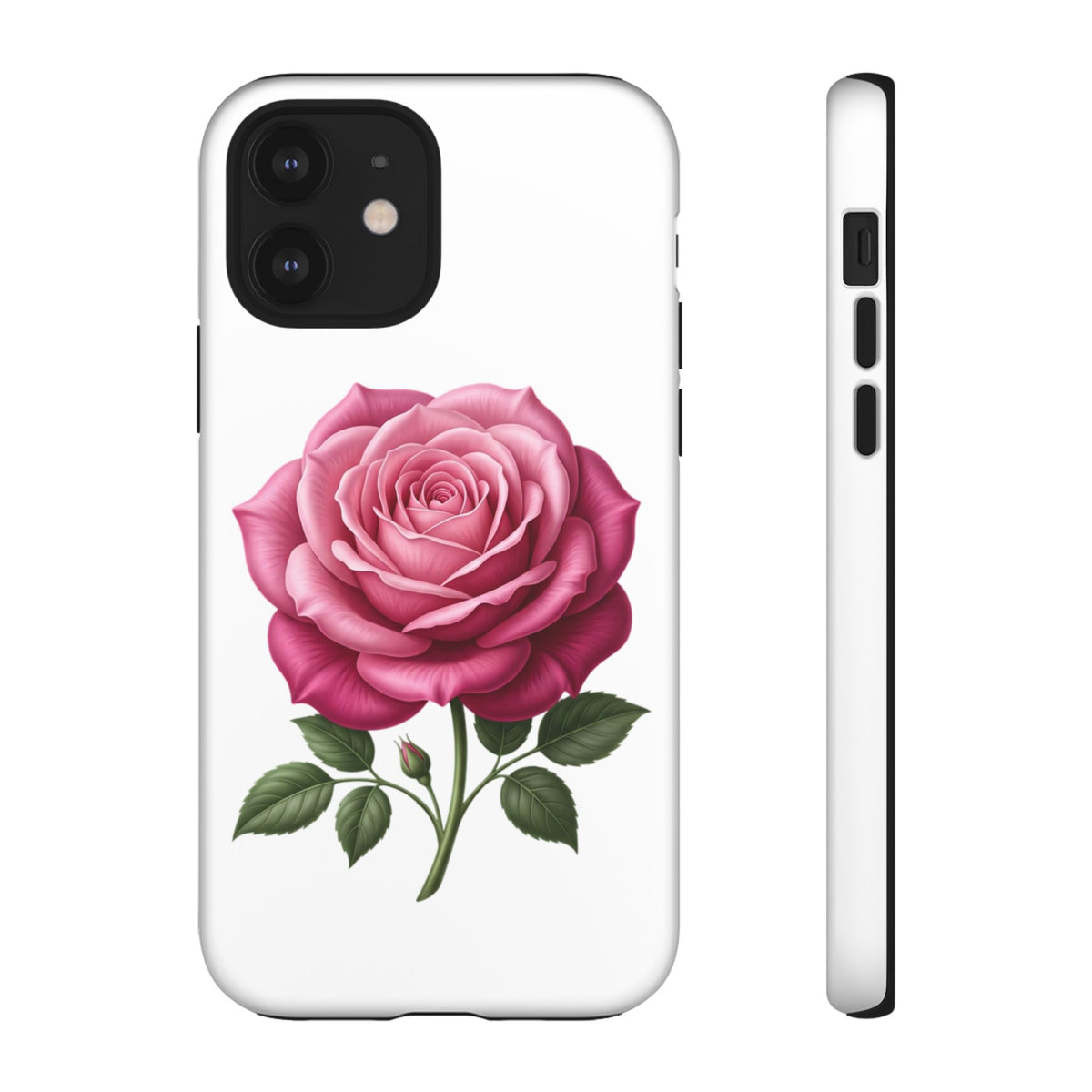 Pink Rose Tough Phone Case — Floral Protective iPhone Cover