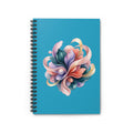 Floral Swirl Spiral Notebook — Turquoise Ruled Journal