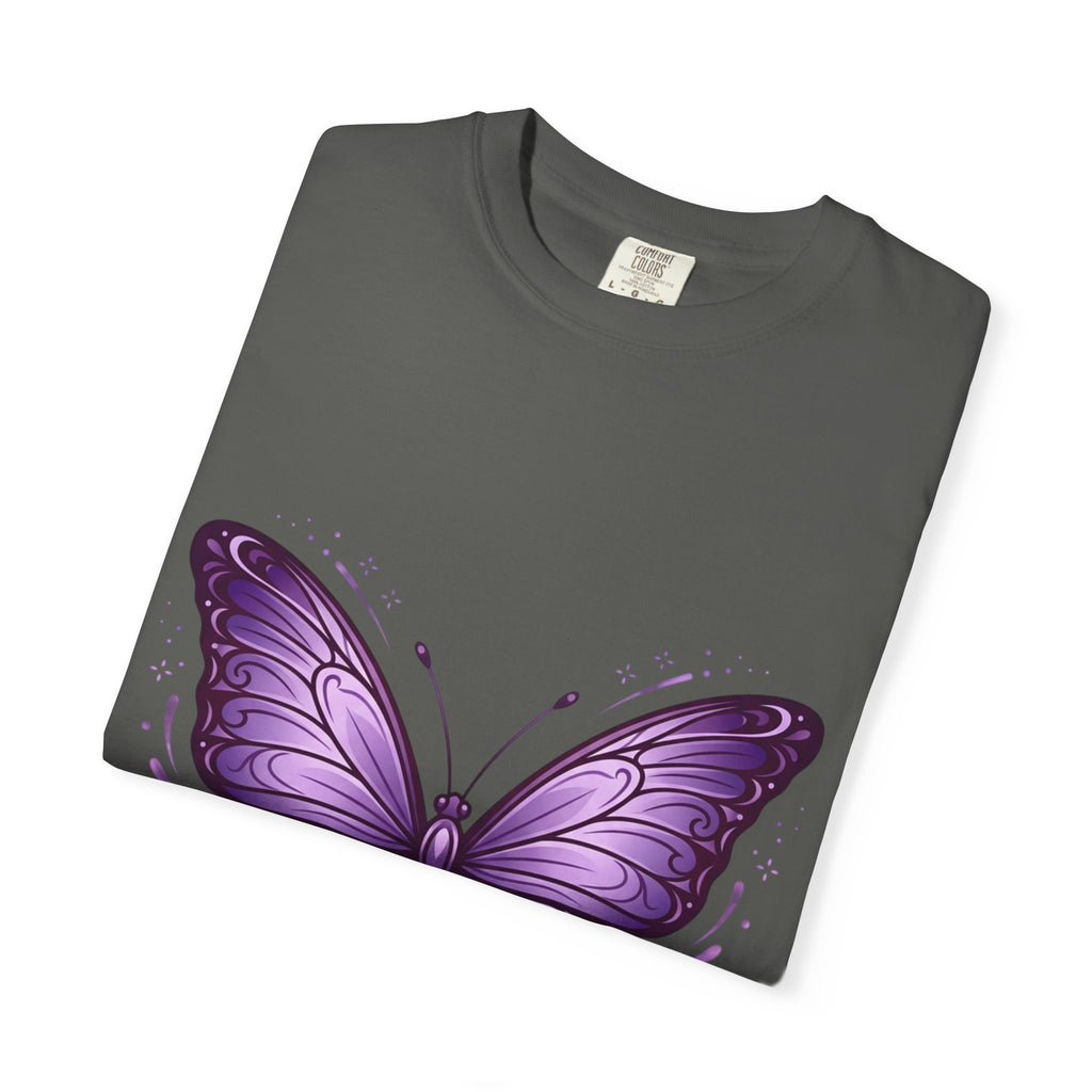 Purple Butterfly T-Shirt — Elegant Monarch Graphic Tee