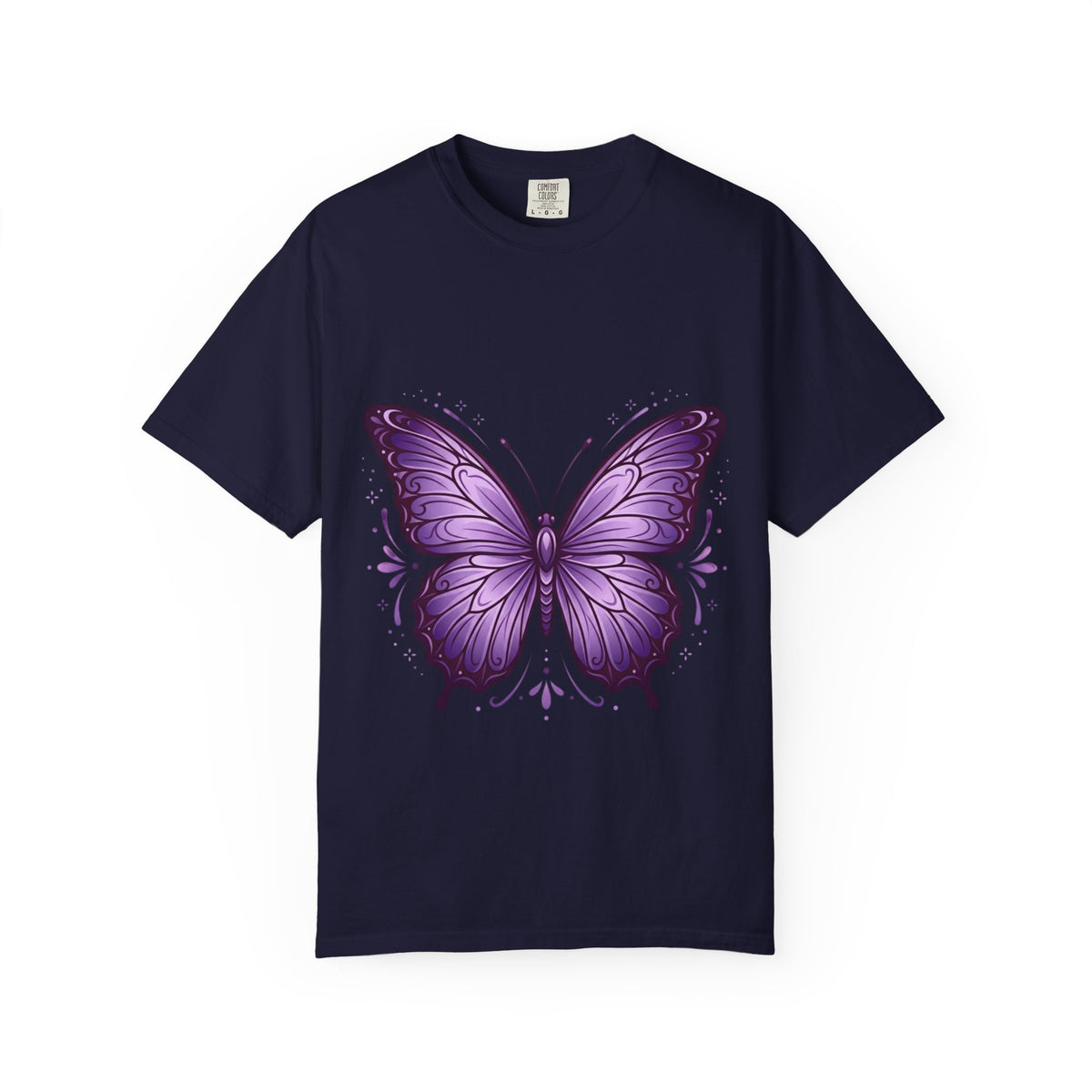 Purple Butterfly T-Shirt — Elegant Monarch Graphic Tee