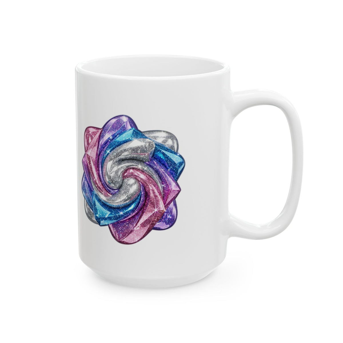 3D Glitter Design Ceramic Mug, (11oz, 15oz)