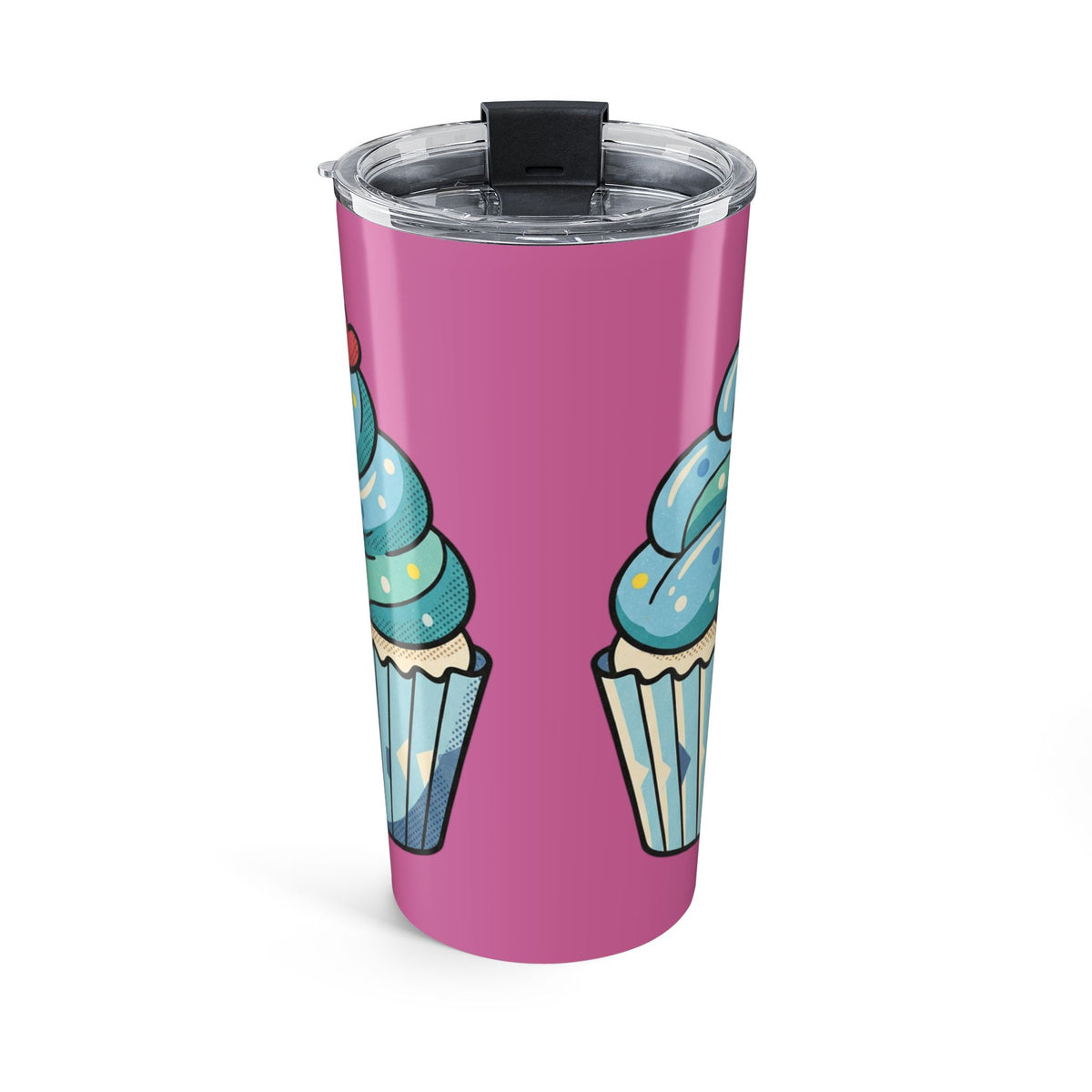 Blue Cupcake Frosting Tumbler 20oz- Light Pink