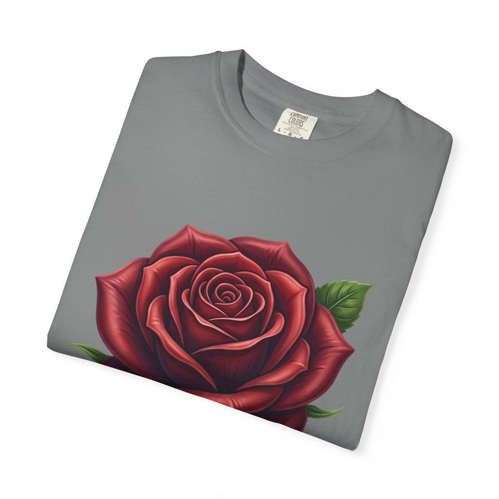 Rose Graphic T‑Shirt — Large Red Rose Floral Tee