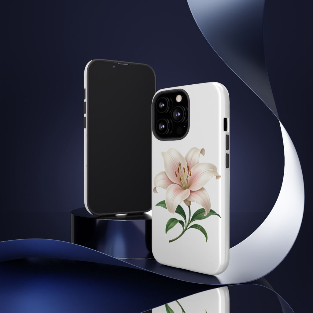 Floral Lily Phone Case — Pink Lily Tough Protective Cover