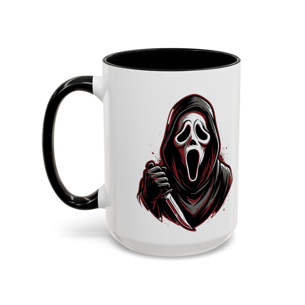 Scream Mask Accent Coffee Mug — Horror Killer Design (11/15oz)