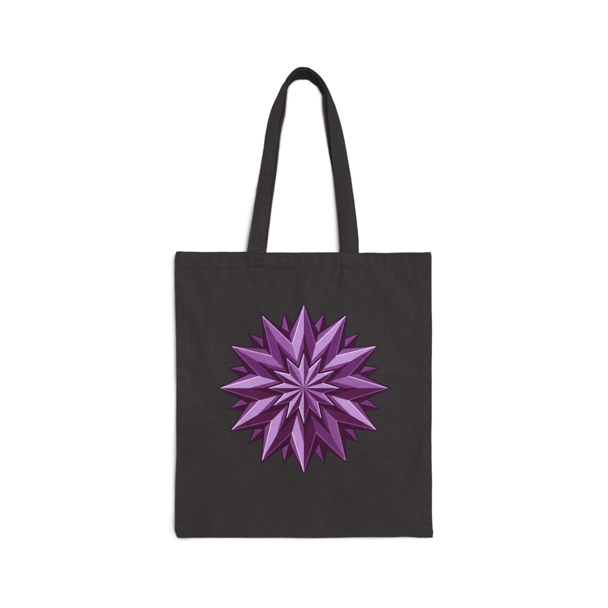 Canvas Tote — Purple Geometric Starburst Tote Bag
