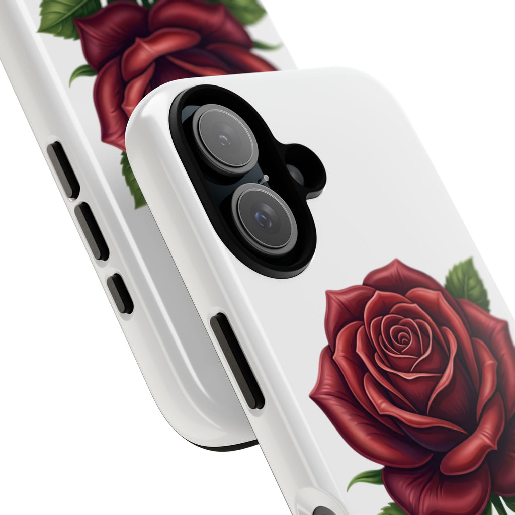 Rose Phone Case — Vintage Red Rose Floral Protective Cover