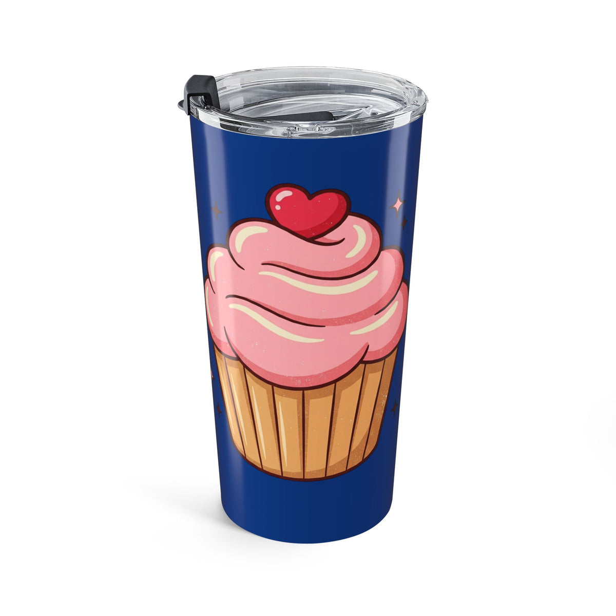 Pink Cupcake Tumbler 20oz- Navy