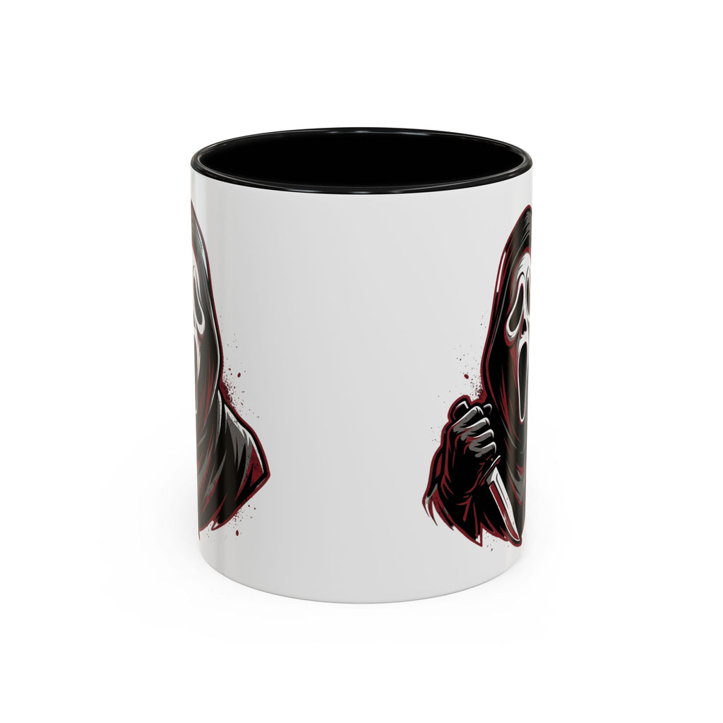 Scream Mask Accent Coffee Mug — Horror Killer Design (11/15oz)