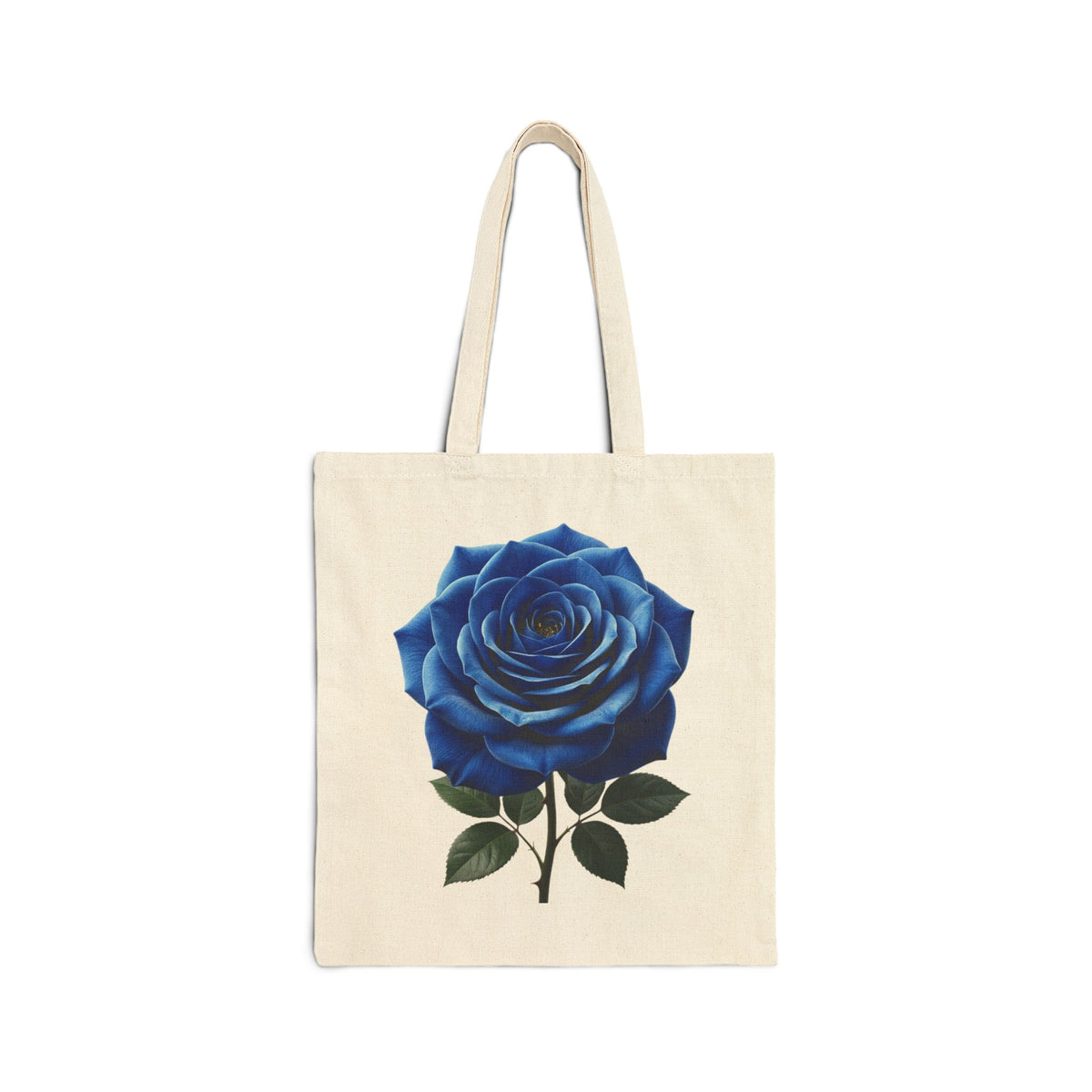Blue Rose Tote Bag – Botanical Canvas Shopper