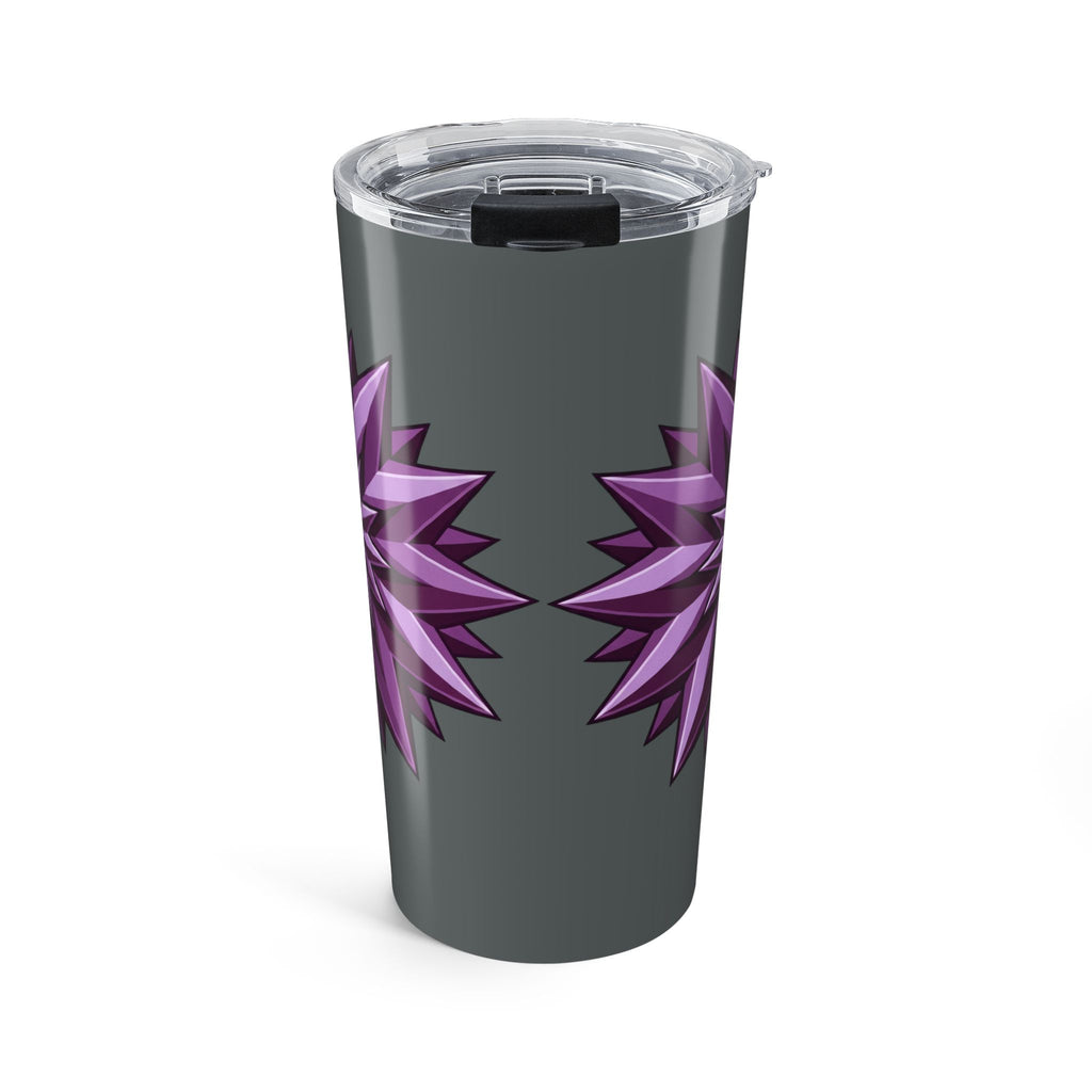 20oz Purple Starburst Travel Tumbler-Dark Grey