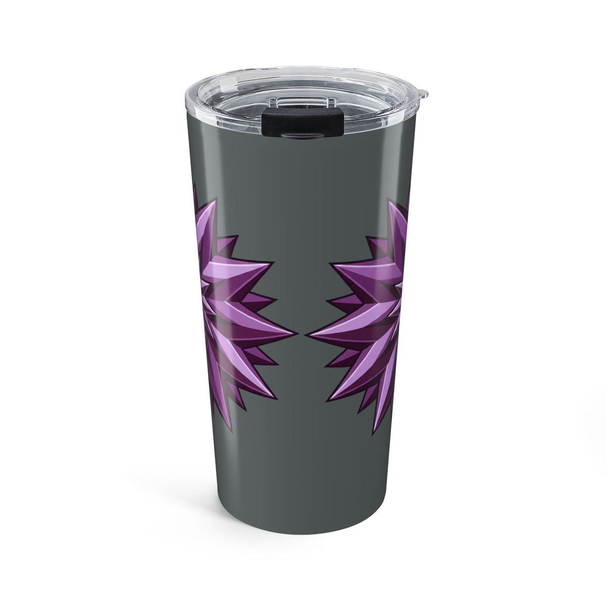 20oz Purple Starburst Travel Tumbler-Dark Grey
