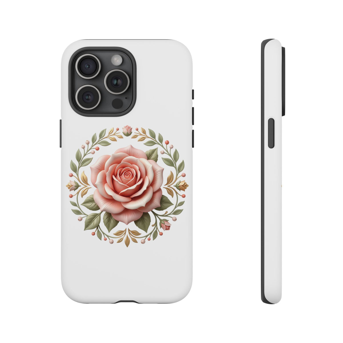 Floral Rose Wreath Tough Phone Case