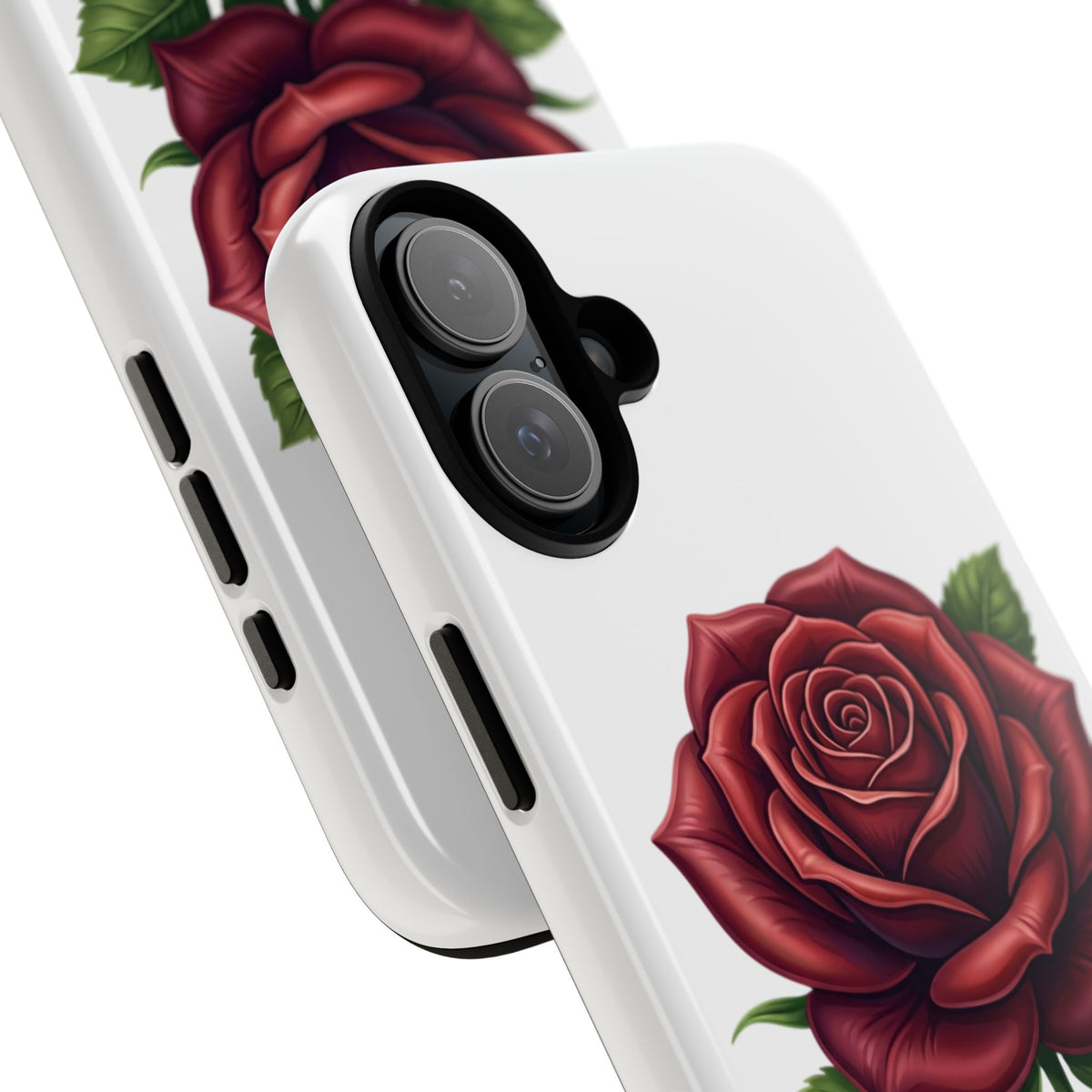 Rose Phone Case — Vintage Red Rose Floral Protective Cover