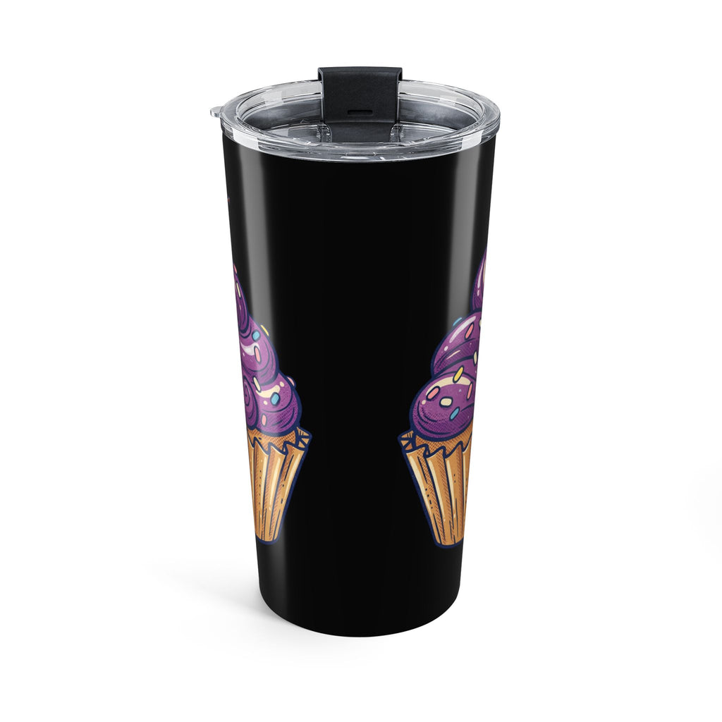 20oz Purple Cupcake Travel Tumbler Black – Insulated Coffee & Tea Cup