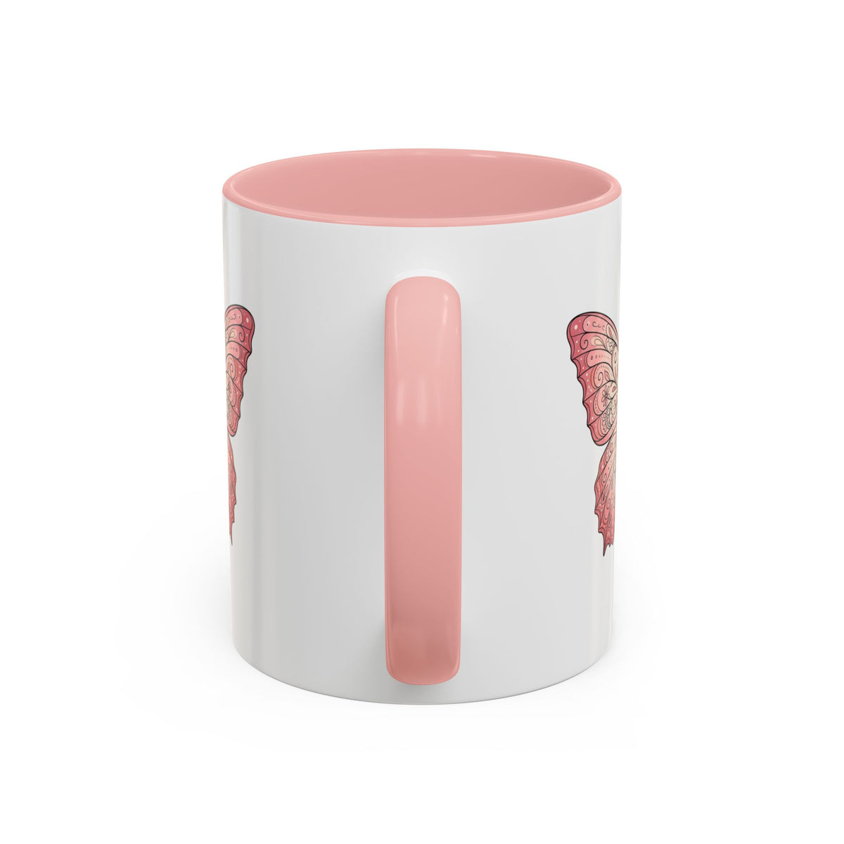 Pink Watercolor Butterfly Accent Coffee Mug — Floral Boho Tea & Coffee Cup (11/15oz)