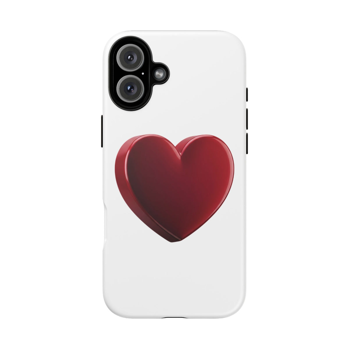 Heart Tough Phone Case - Red 3D Heart Protective Phone Case