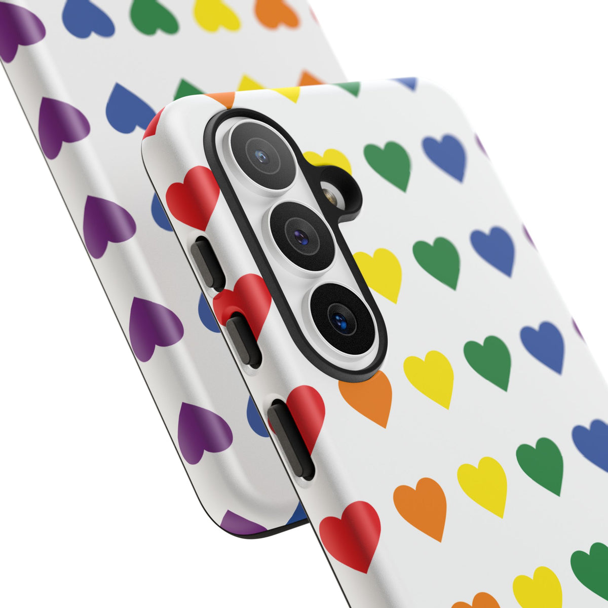 Rainbow Heart Tough Phone Case — Pride Pattern Protective Cover