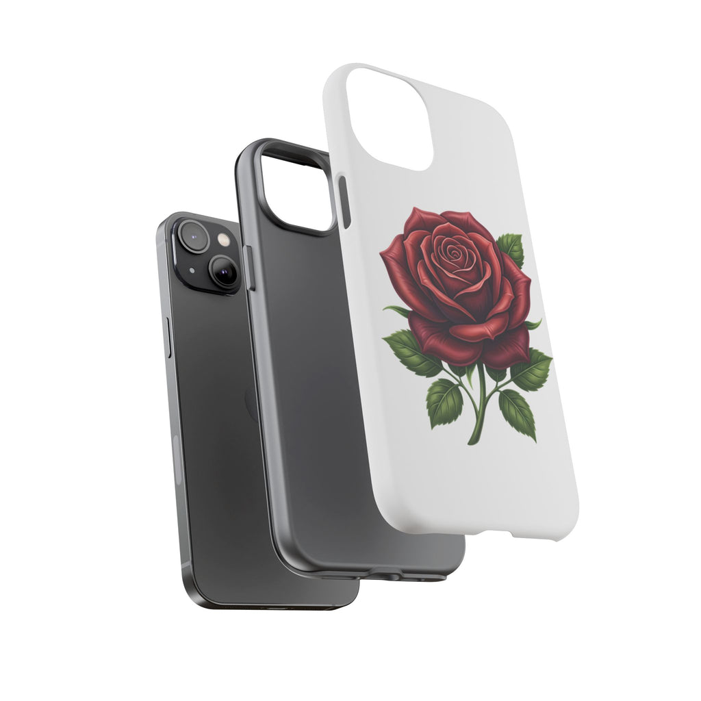 Rose Phone Case — Vintage Red Rose Floral Protective Cover