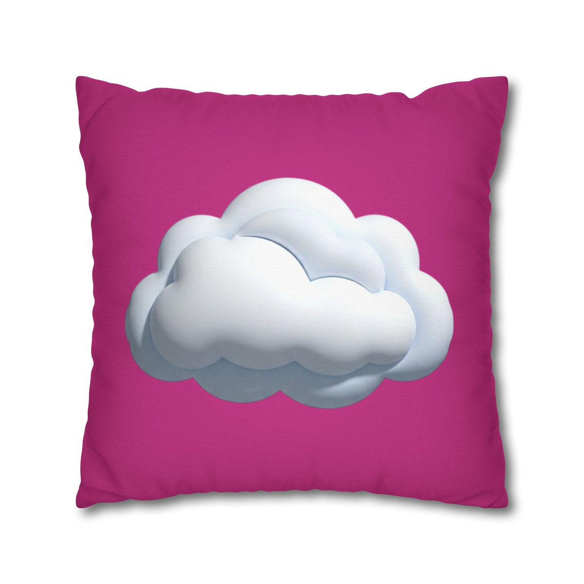Cloud Graphic Pillowcase - Magenta Decorative Square Throw Pillow Cover