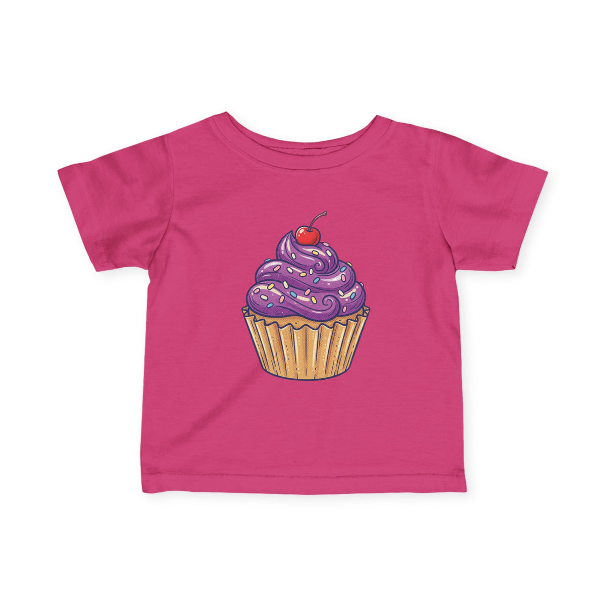 Purple Cupcake Infant Fine Jersey Tee