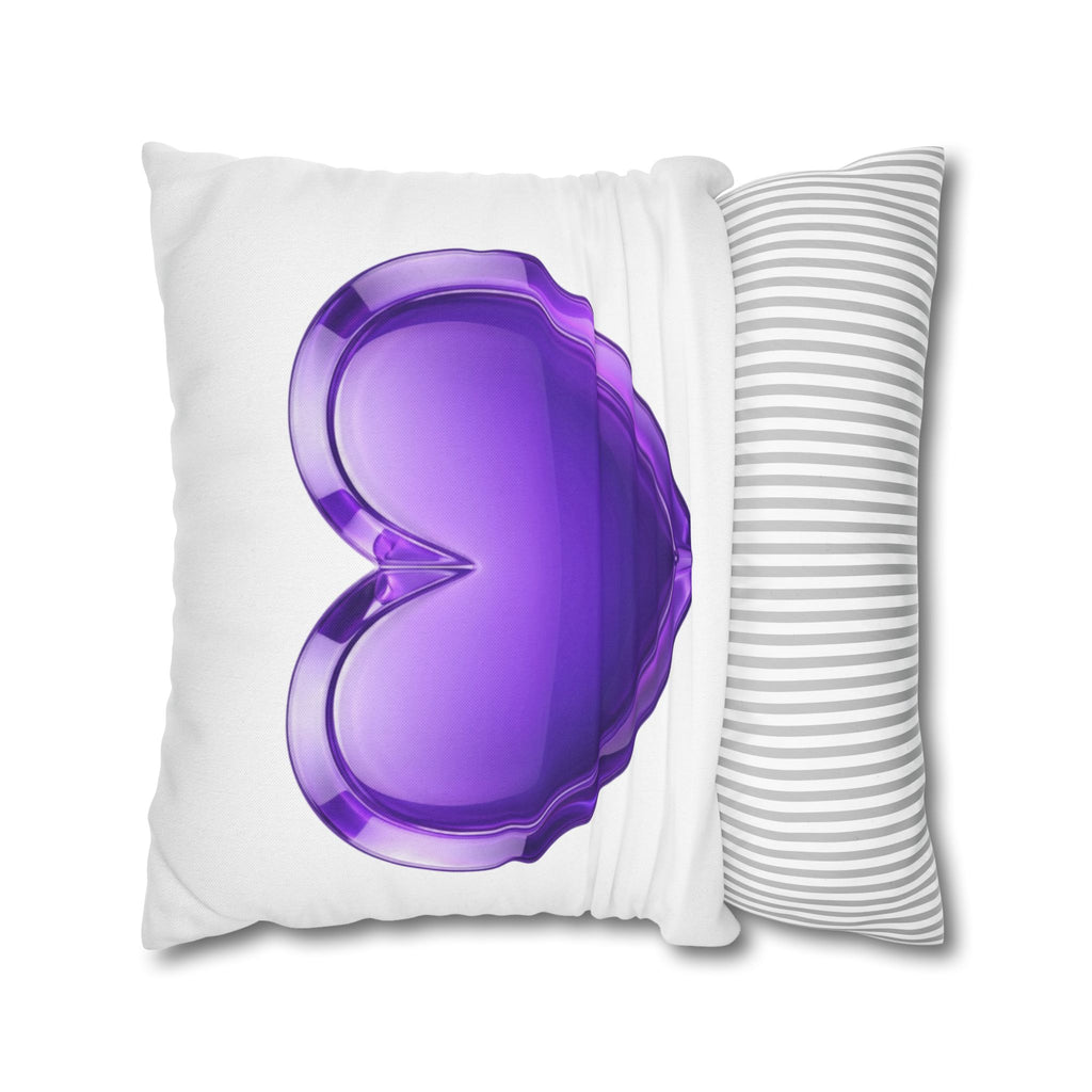 Purple Heart Spun Polyester Square Pillowcase