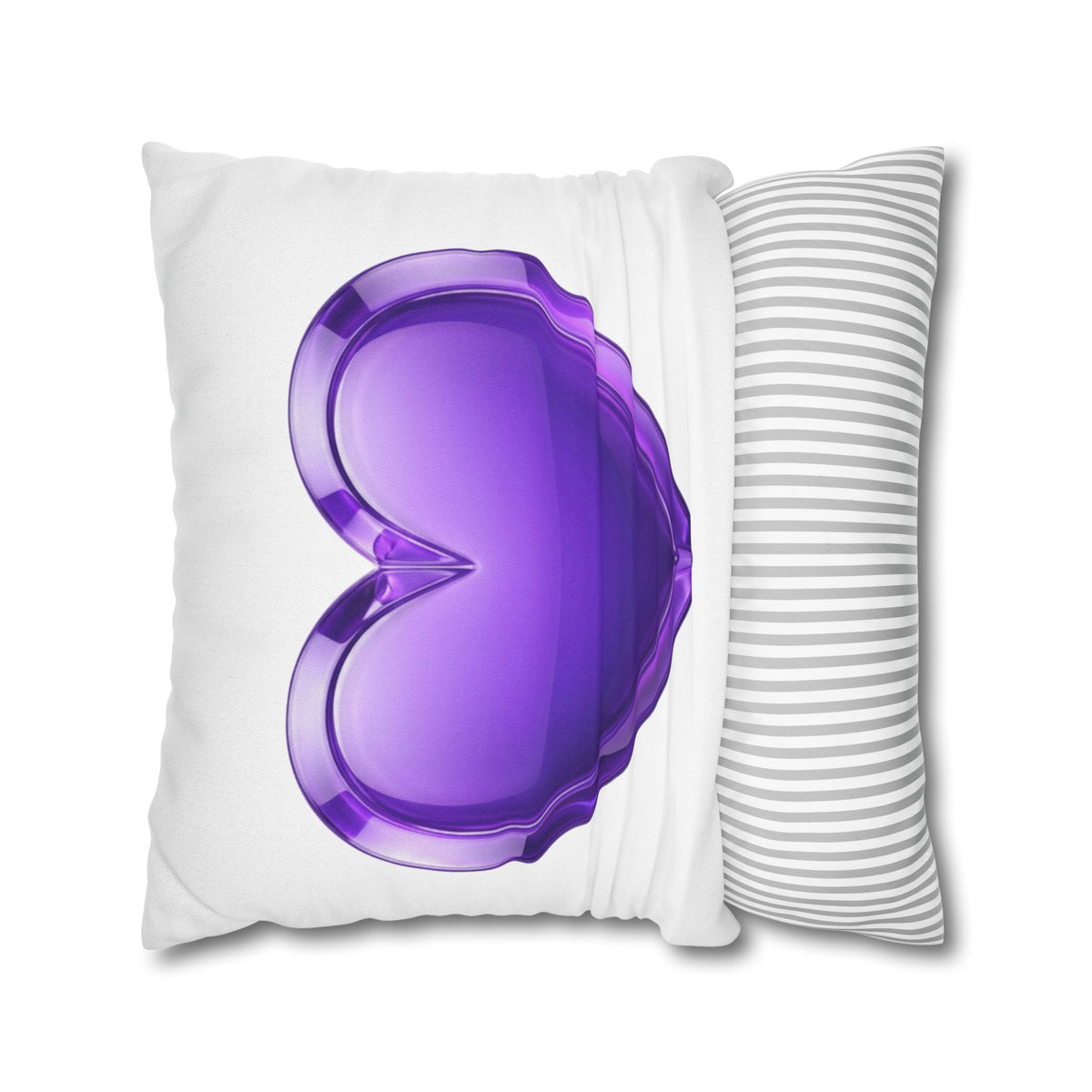 Purple Heart Spun Polyester Square Pillowcase