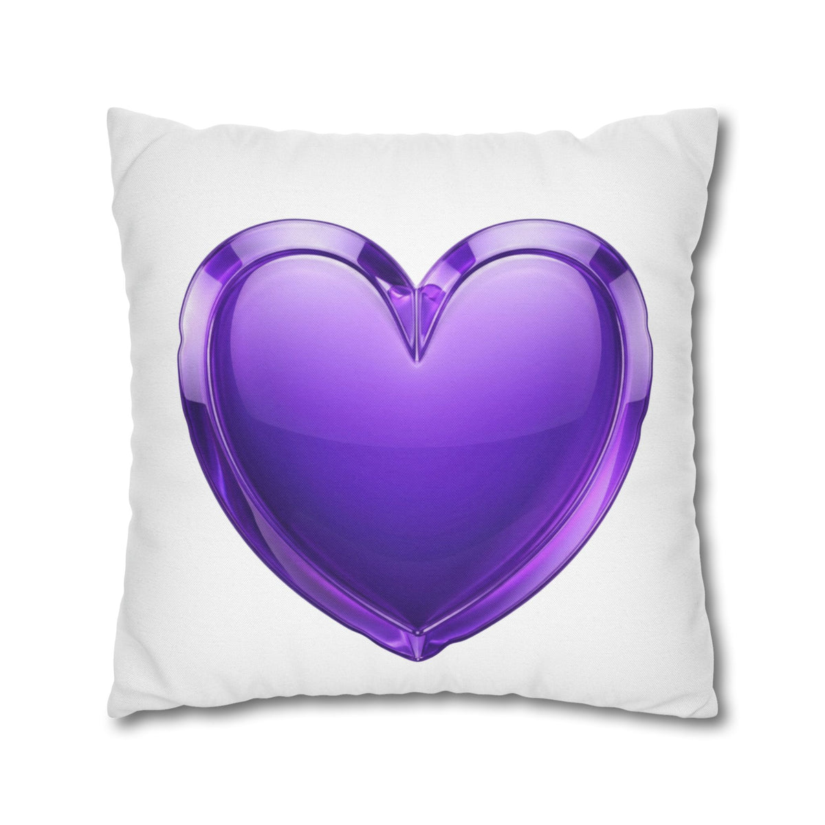 Purple Heart Spun Polyester Square Pillowcase