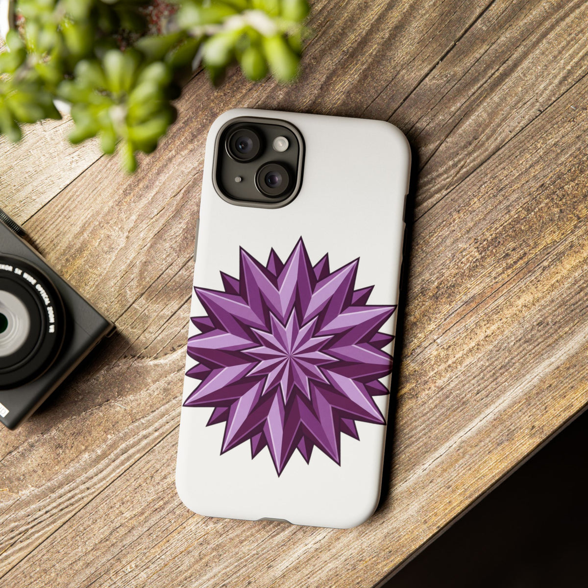 Purple Geometric Star Phone Case