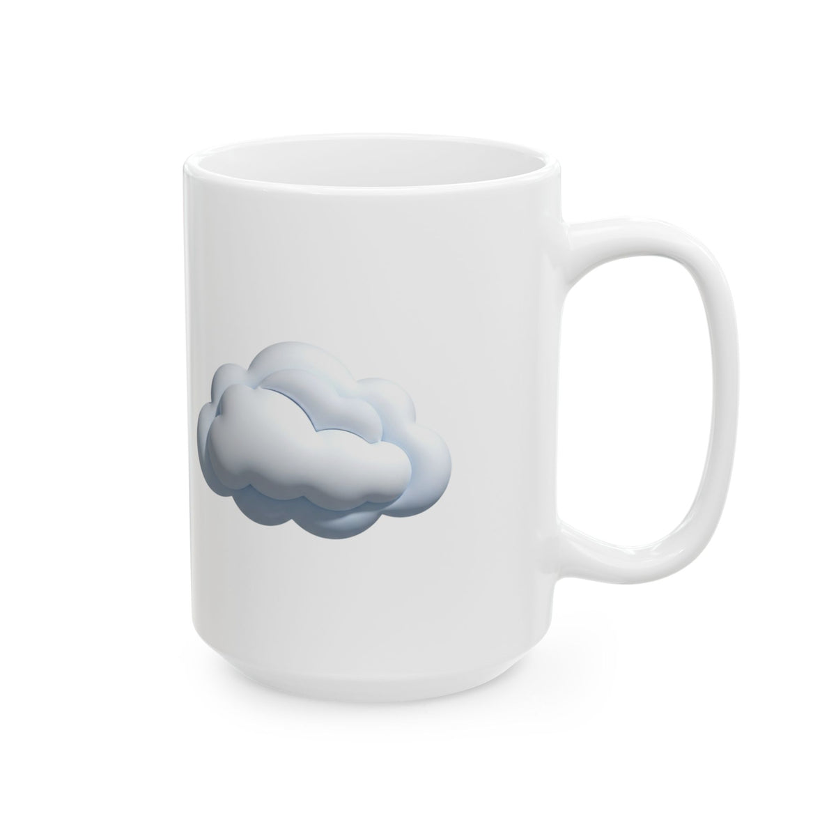 Cloud Design Ceramic Mug — Cute Floating Clouds Coffee Cup (11oz & 15oz)