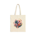 Canvas Tote Bag — Abstract Pastel Floral Swirl Art