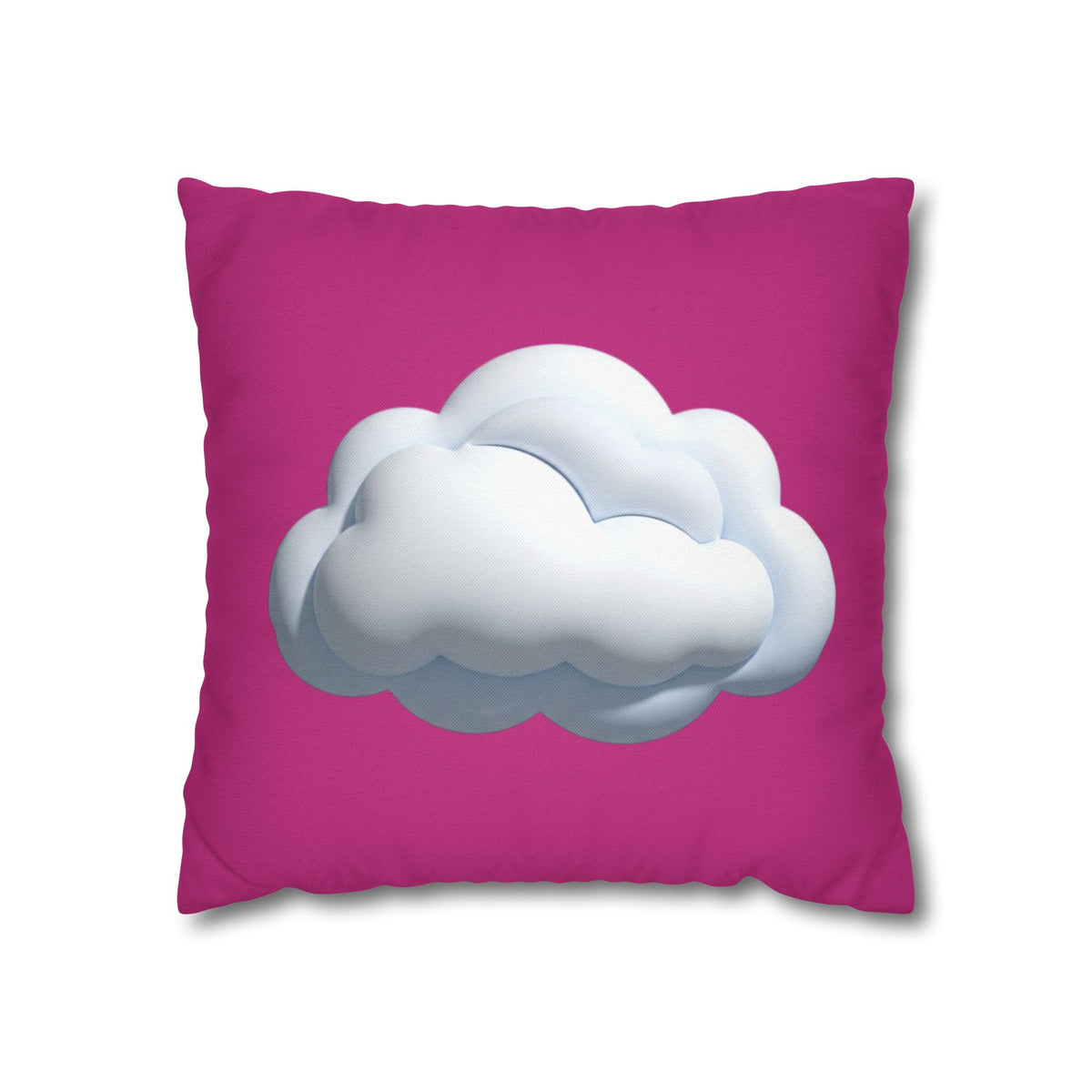 Cloud Graphic Pillowcase - Magenta Decorative Square Throw Pillow Cover