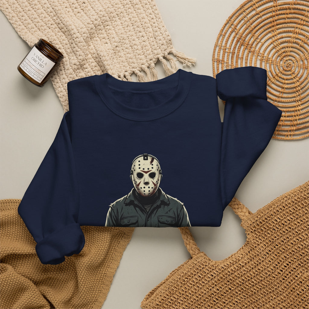 Jason Mask Sweatshirt - Horror Crewneck for Fans of Friday the 13th