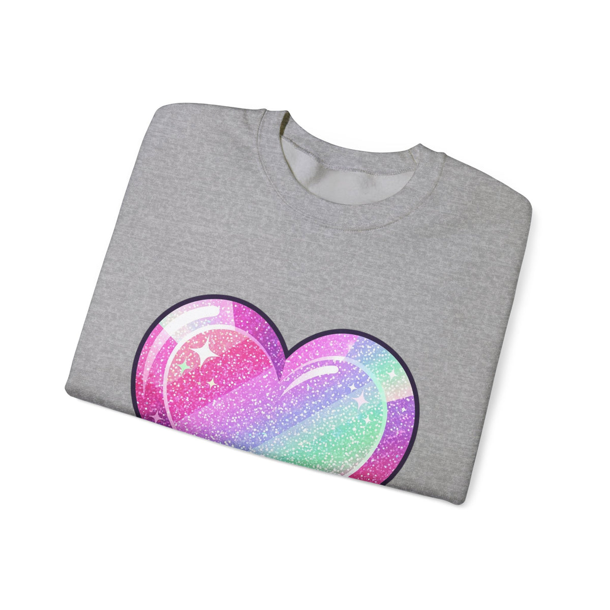 Pastel Sparkle Heart Sweatshirt