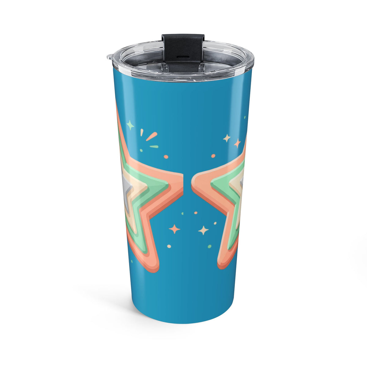 Star Design Tumbler 20oz Turquoise