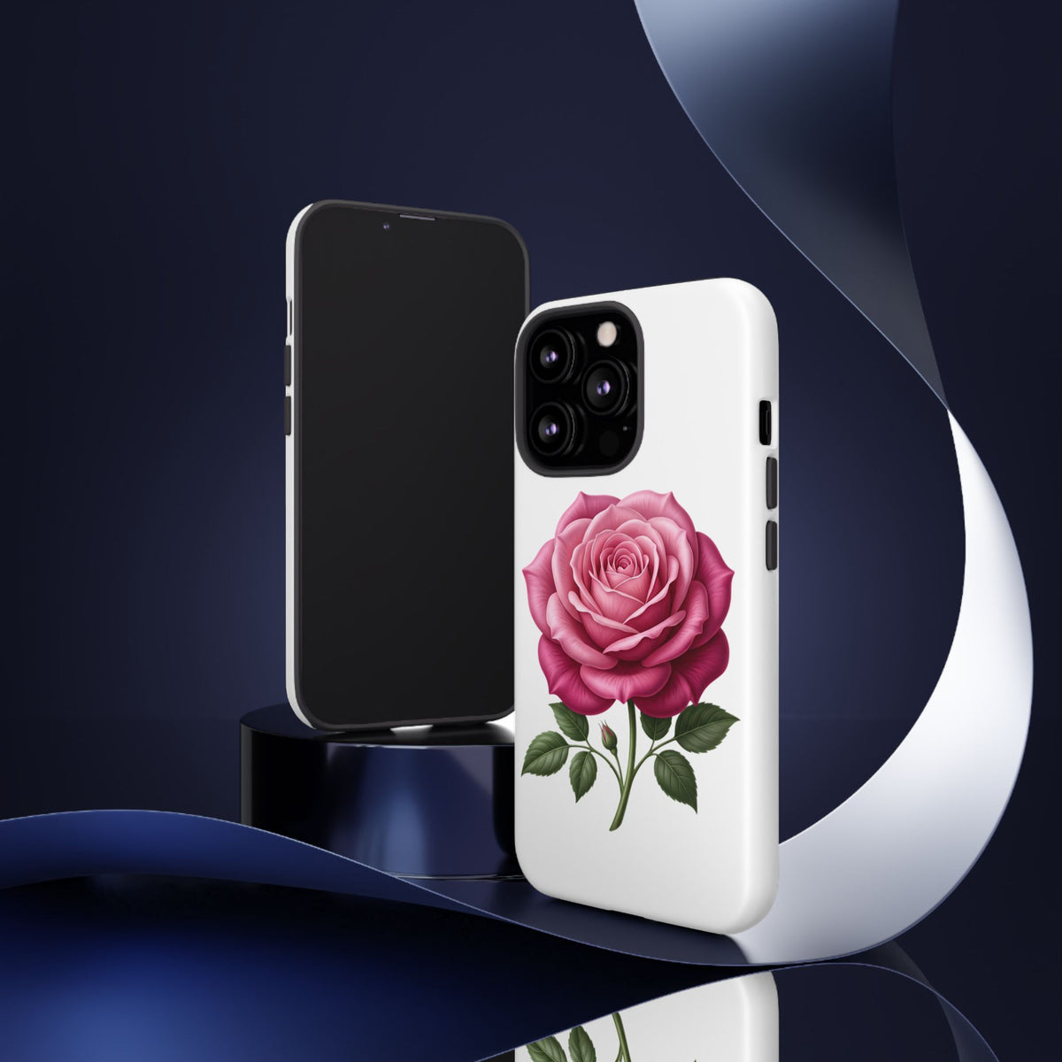 Pink Rose Tough Phone Case — Floral Protective iPhone Cover