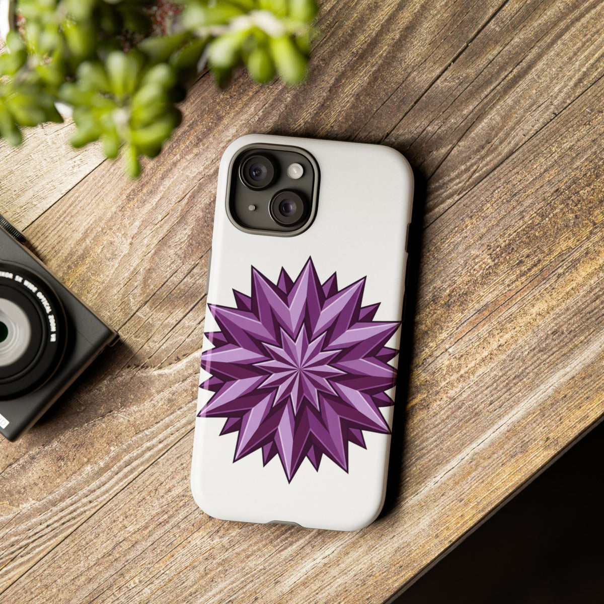 Purple Geometric Star Phone Case
