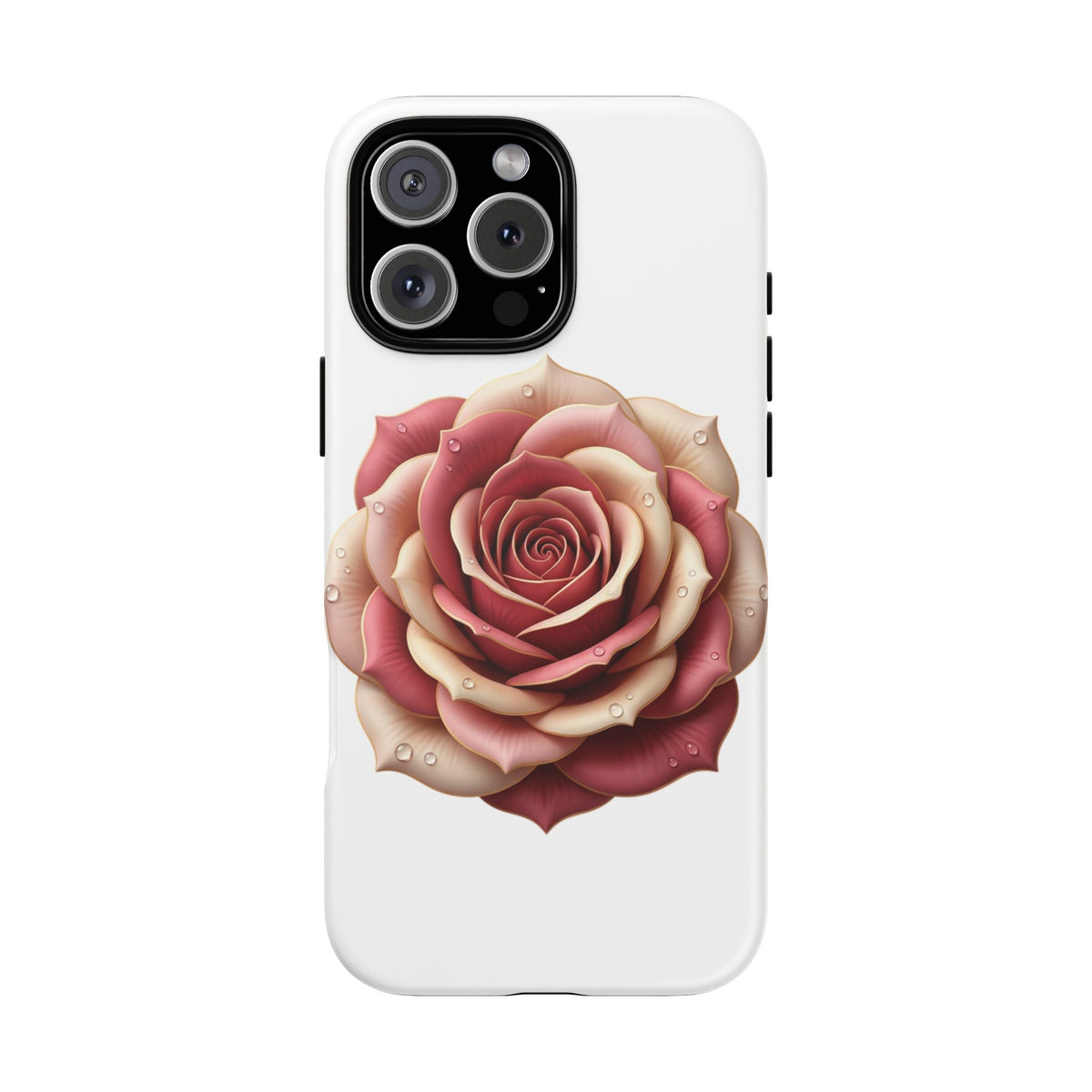 Rose Waterdrop Tough Phone Case — Protective Floral iPhone Cover