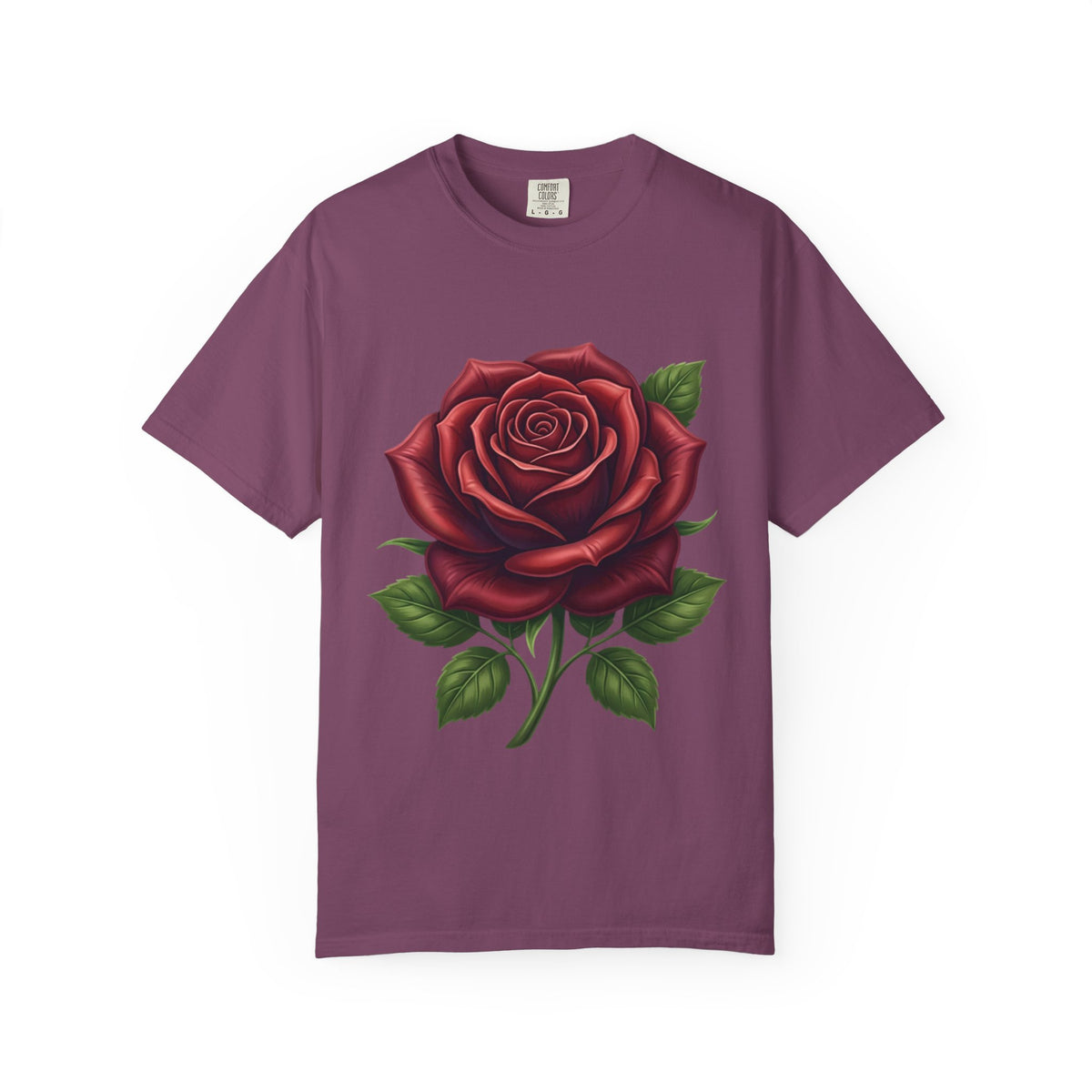 Rose Graphic T‑Shirt — Large Red Rose Floral Tee