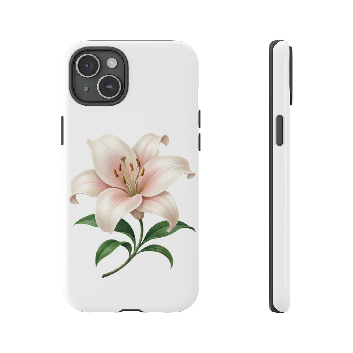 Floral Lily Phone Case — Pink Lily Tough Protective Cover